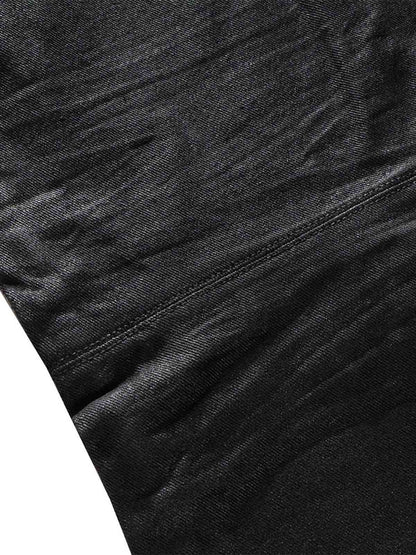 Tactical Knee-Panel Distressed Waxed Leggings