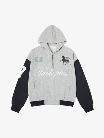 Vintage Jersey Knitted Cardigan Zip Up Hoodie 