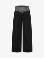 Studded Layered Waist Jeans