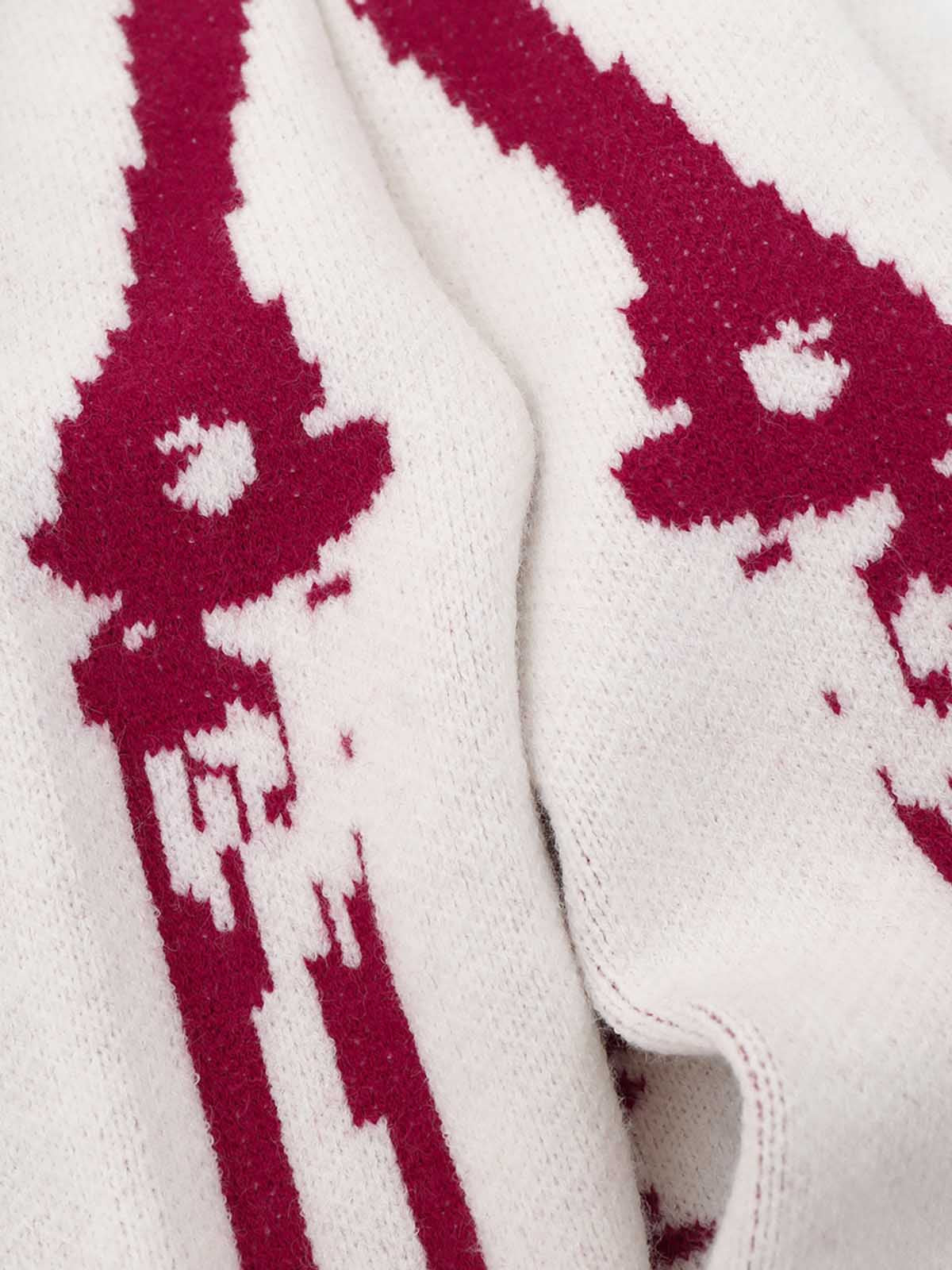 Dark Skull Jacquard Knit Sweater