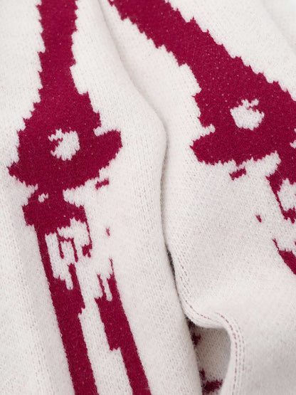 Dark Skull Jacquard Knit Sweater