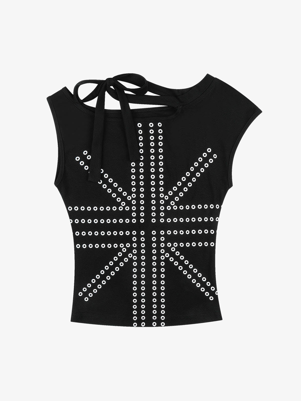 Flag Graphic Off-Shoulder T-Shirt
