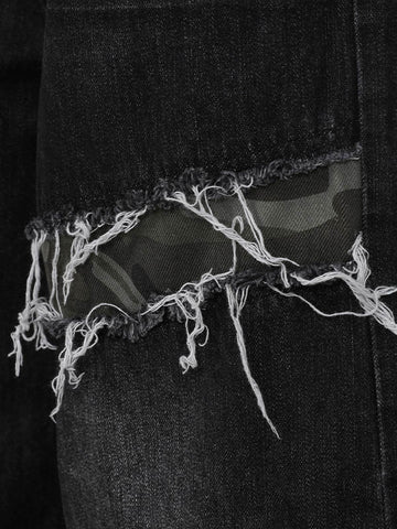 Patchwork Distressed Jeans