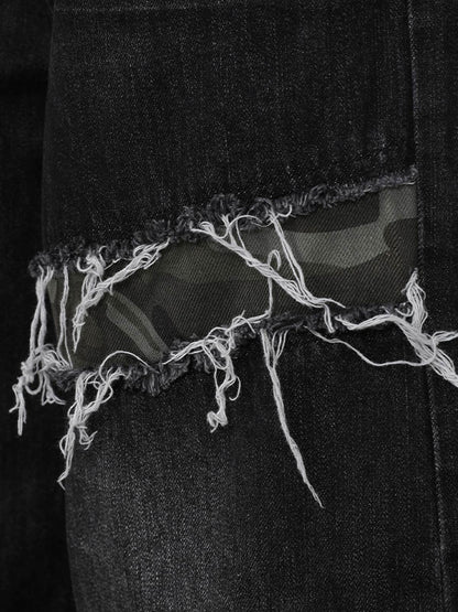 Patchwork Distressed Jeans