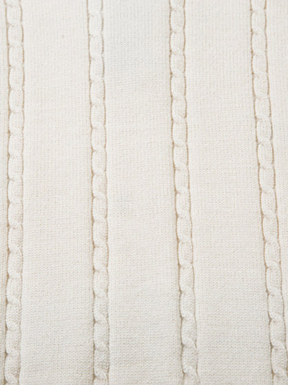 Retro College Polo Collar Knit Sweater 