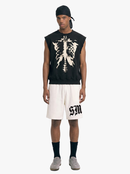 Gothic Chenille Oversized Street Shorts