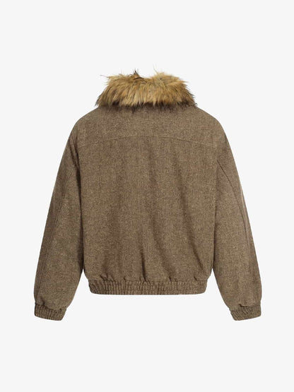 Stylish Faux Fur Collar Jacket for Winter Warmth and Fashion 