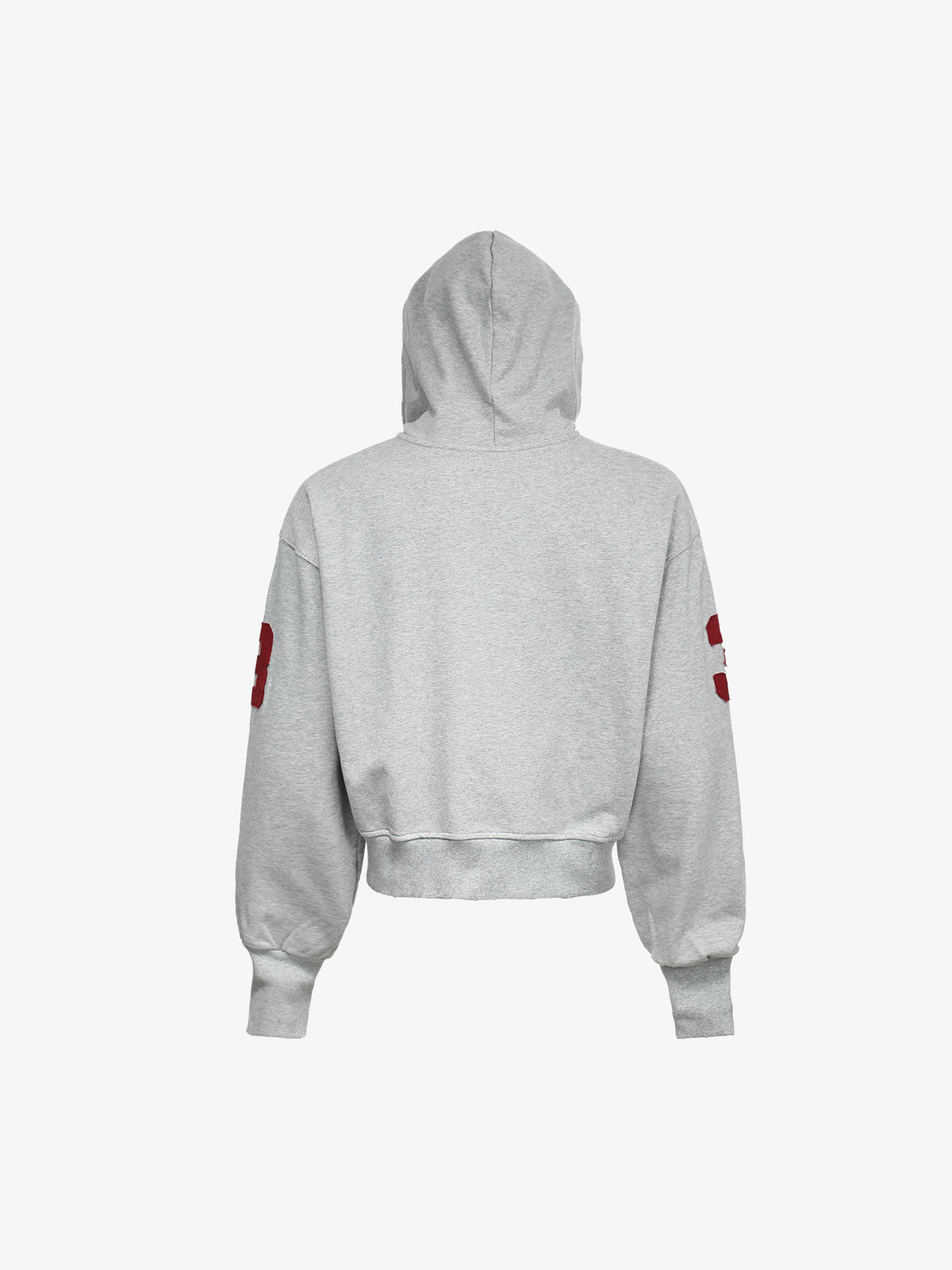 Streetwear Knight Horse Embroidered Cropped Zip-Up Hoodie