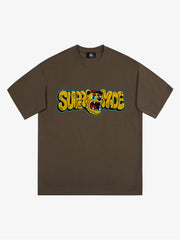 Street Graffiti Trendy Tiger Head Font T-Shirt 