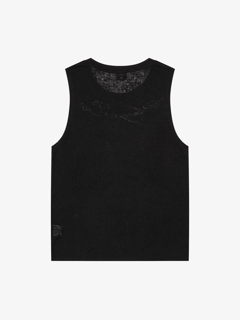 Floral and Letter Embroidered Vest