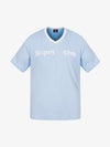 Contrast V Neck Letter Print T-Shirt 