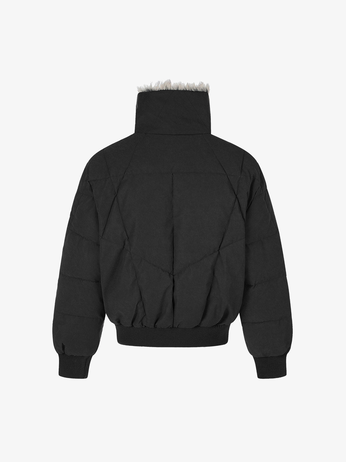 Faux-Fur Trim Quilted Puffer Coat