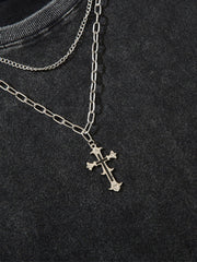 Street Ripped Vest with Detachable Necklace 