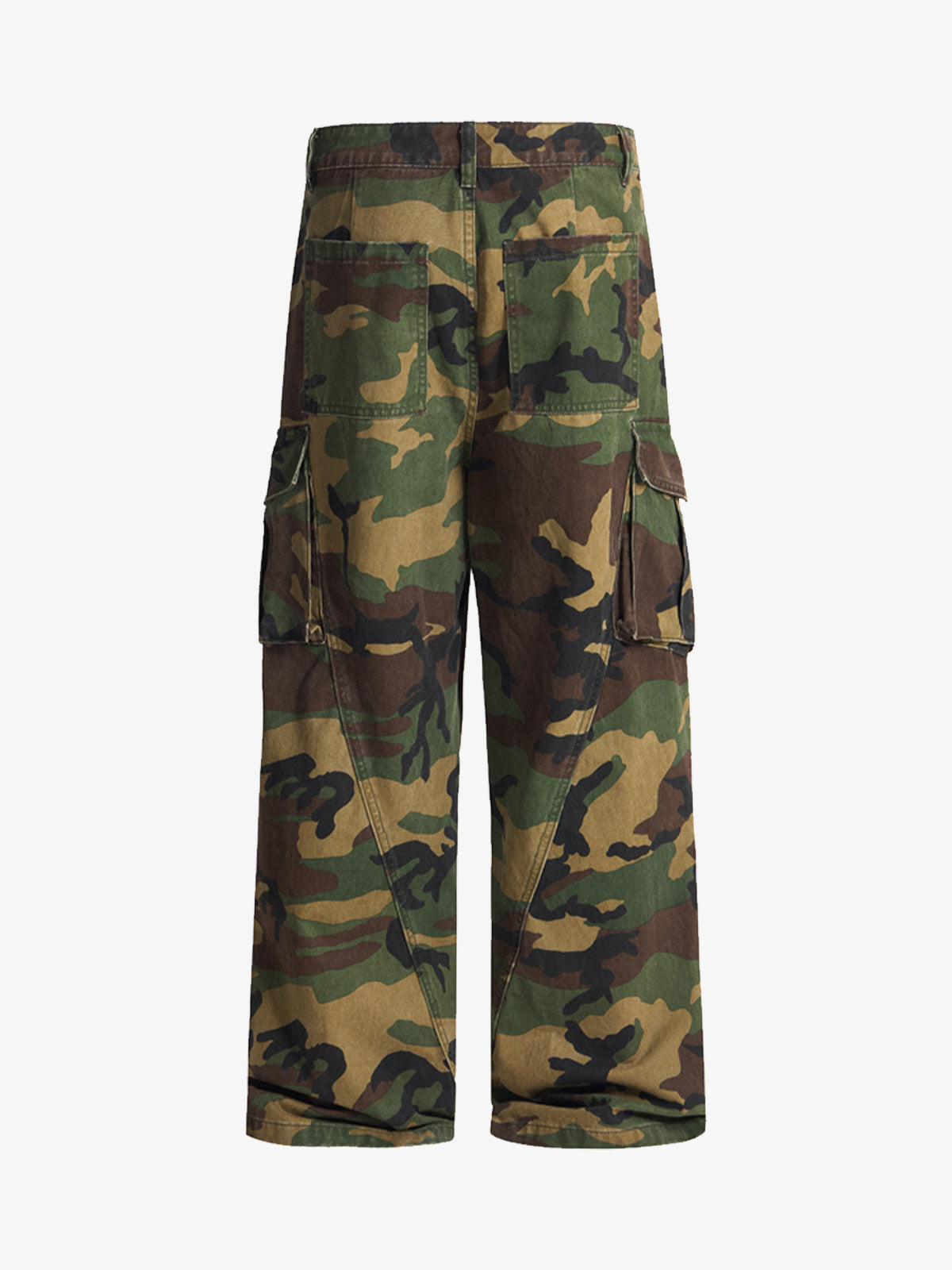 Camouflage Cargo Pants with Wide Leg Design for Versatile Wear 