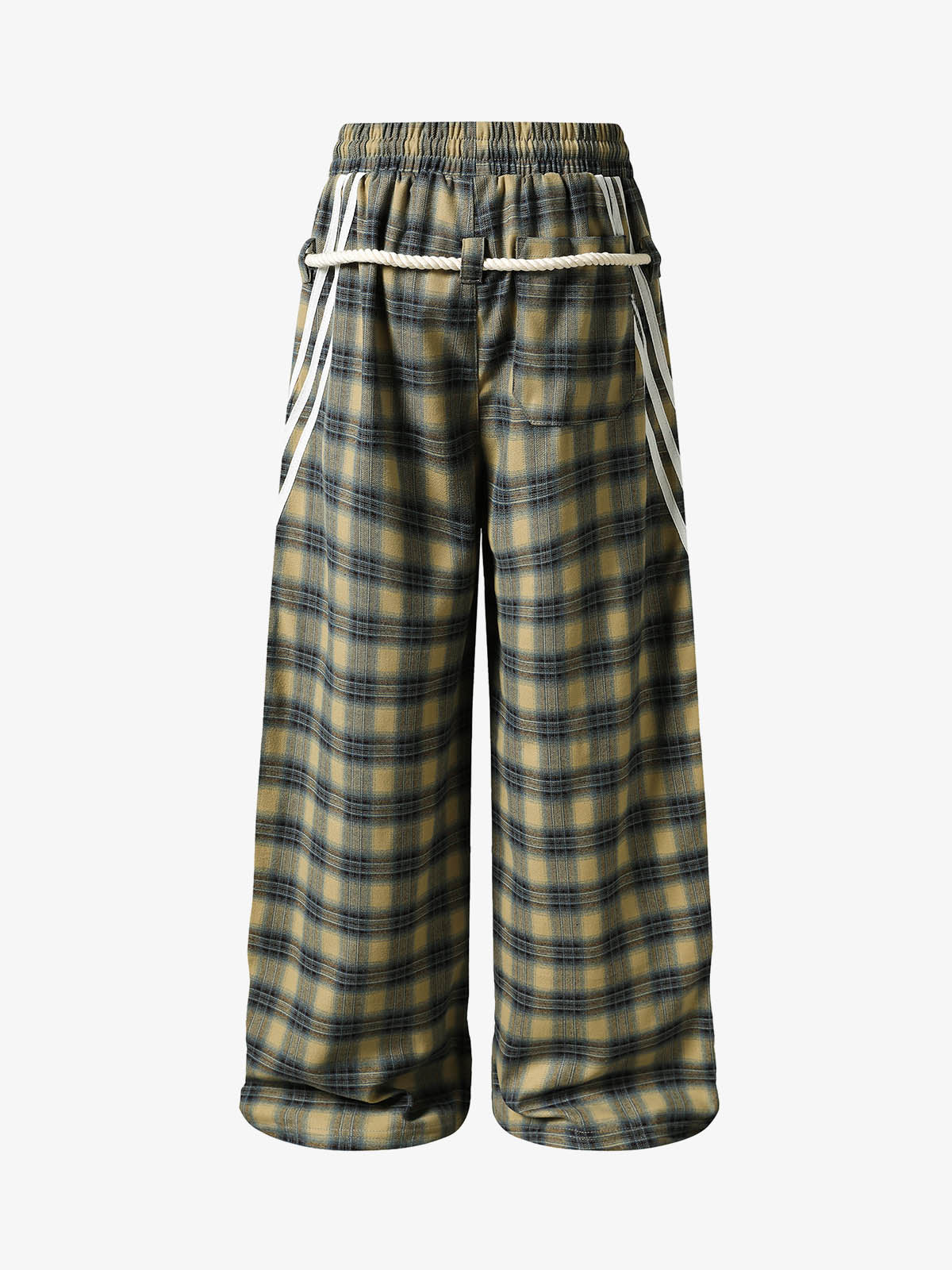 Plaid Patchwork Pants