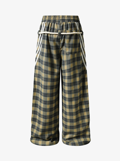 Plaid Patchwork Pants