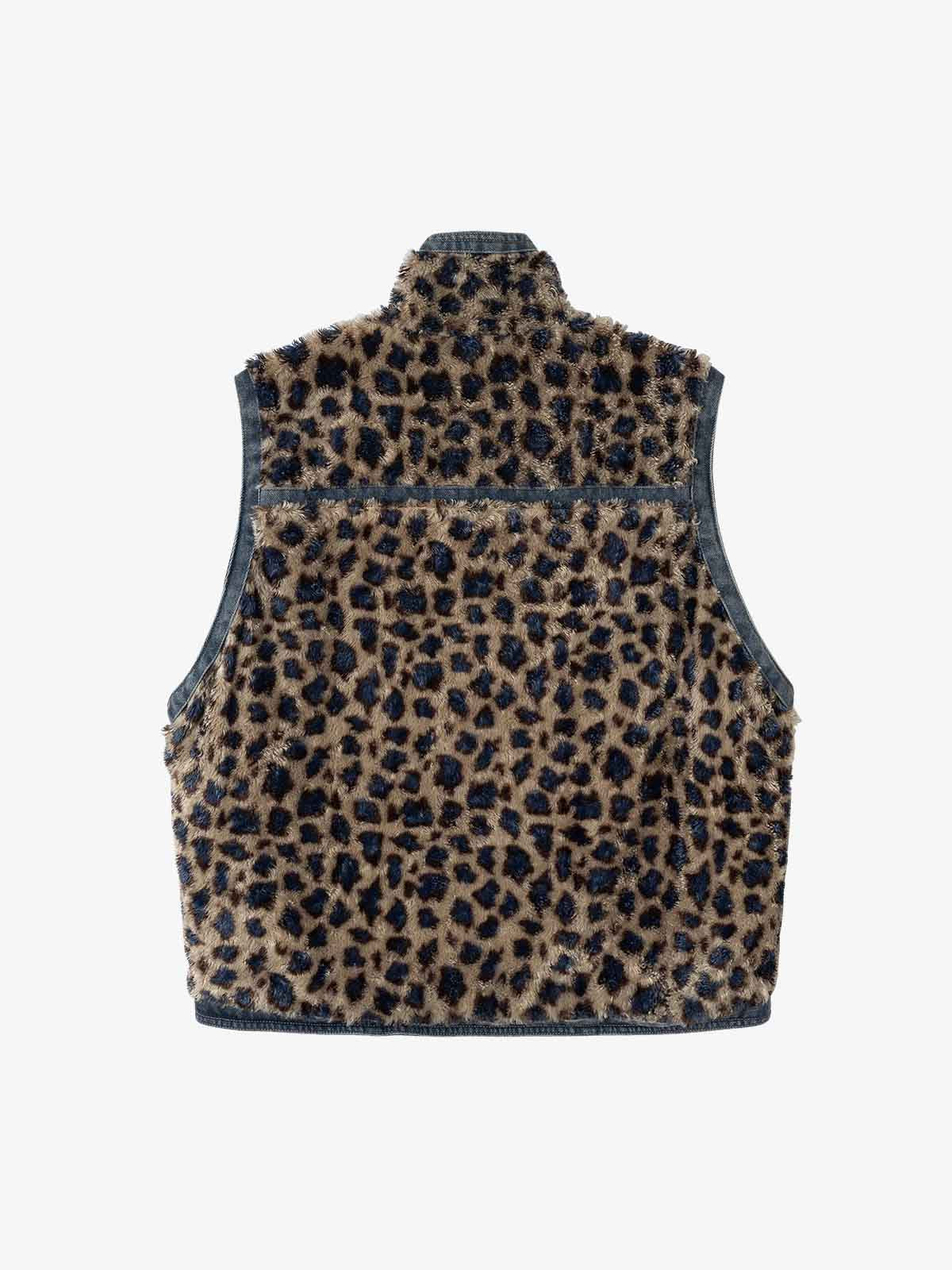 Warmth-Enhancing Faux Fur Collar Vest for Winter Outdoors 