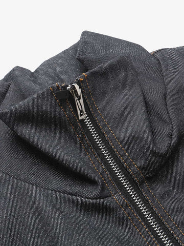 Washed Cropped Workwear Jacket