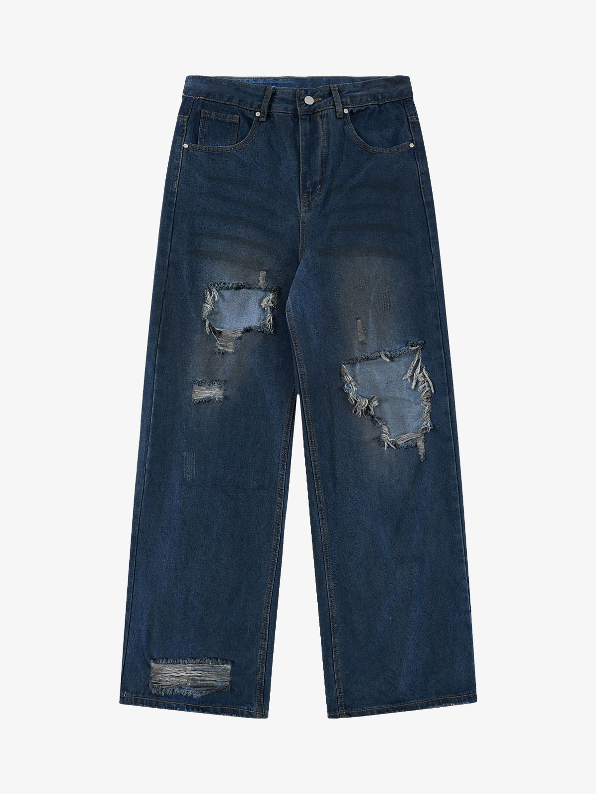 Thesupermade Street Heavy Washed Ripped Jeans 