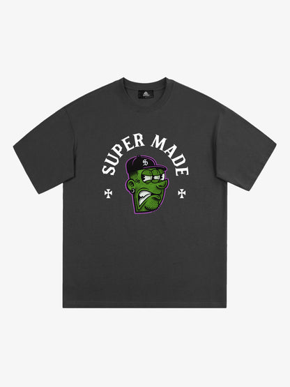 Graphic T-Shirt with Bold Monster Design for Casual Wear 
