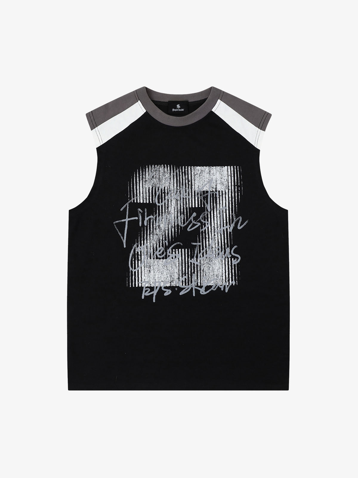 Color-Block Digital Print Sports Vest