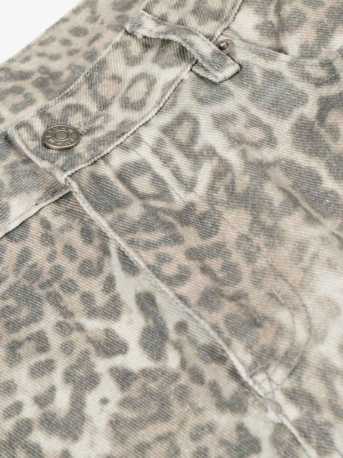 Light Leopard Print Wide-Leg Cargo Barrel Pants 