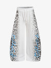 Leopard Curved Seam Wide-Leg Pants