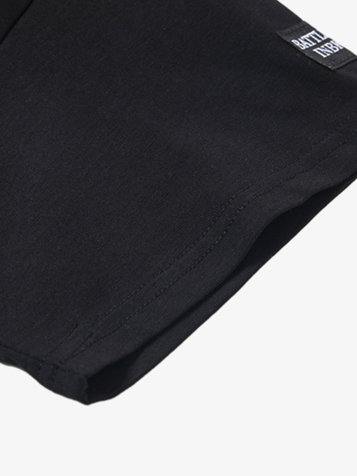 Detachable Badge Hooded Plaid Cape T-shirt 