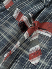 Plaid Cargo Wide-Leg Shorts 