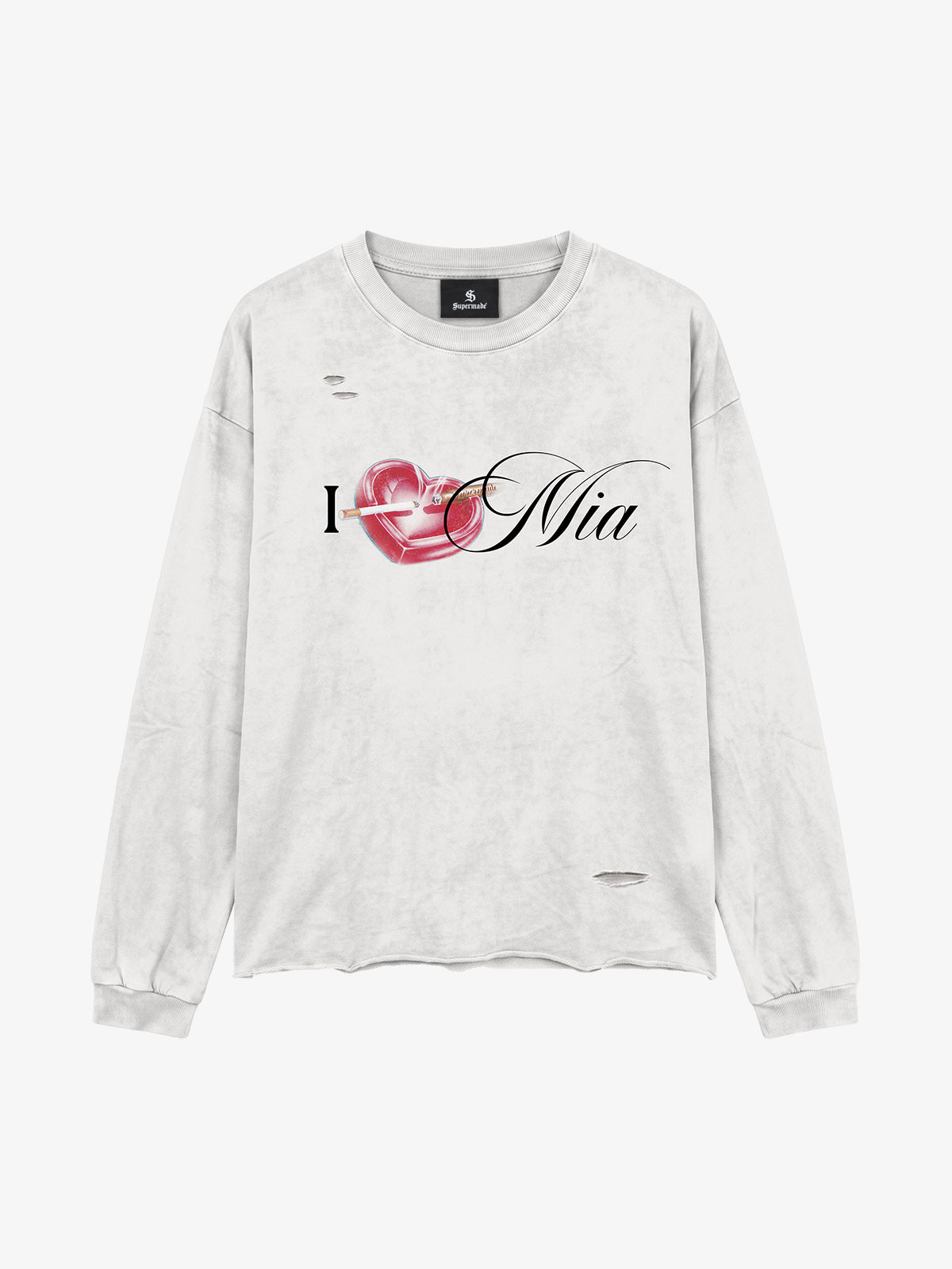 Miami Limited Edition, Washed Slash‑Print Long‑Sleeve T‑Shirt