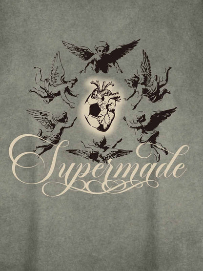 Vest With Distressed Metal Ring Design Featuring A Protective Pattern For The Heart Of The Football 