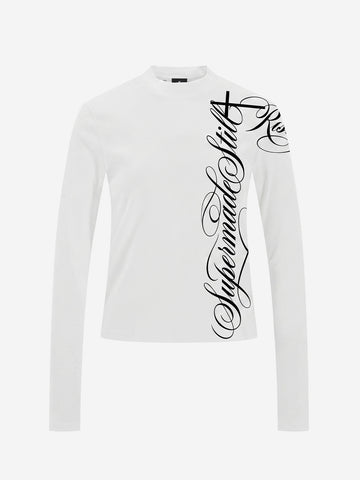 Vertical Letter Graphic Long Sleeve Tee