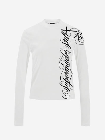 Vertical Letter Graphic Long Sleeve Tee