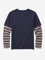 Striped Patchwork Long Sleeve Tee