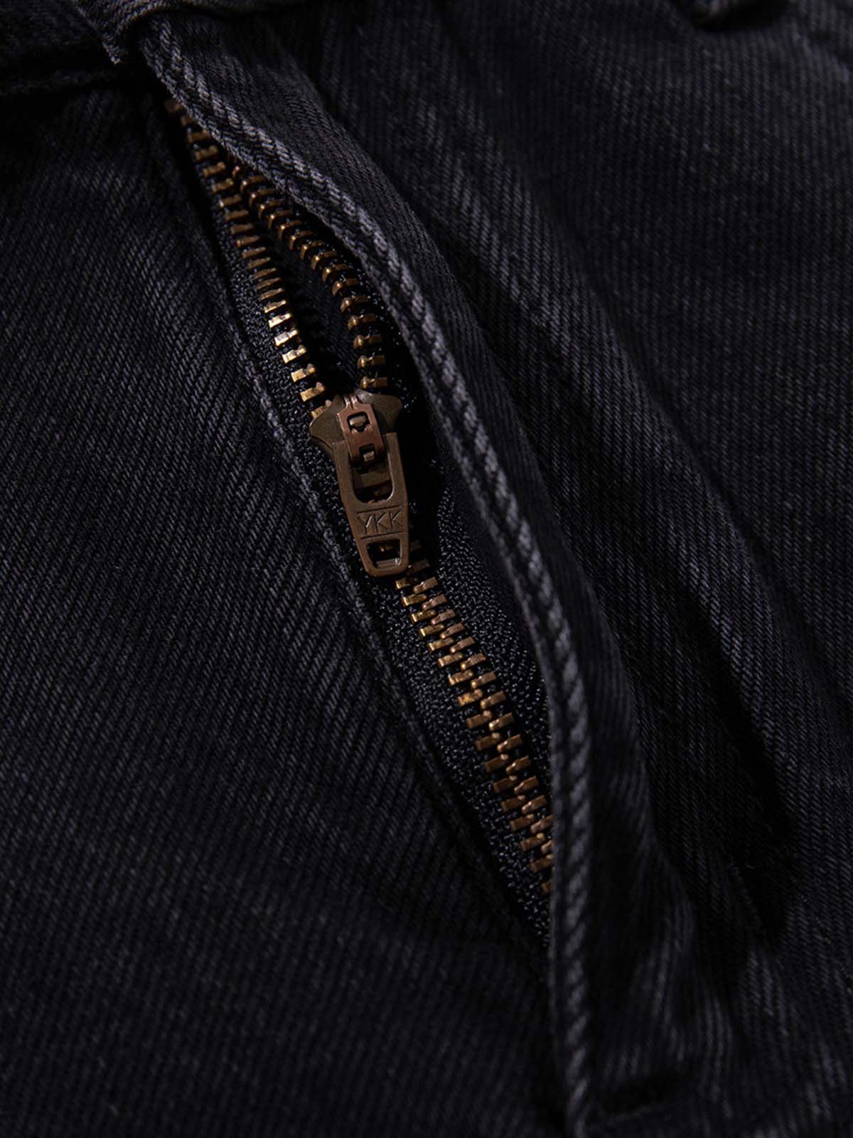 Retro Colorful Lace-Up Side Panel Spray-Washed Wide Leg Jeans 