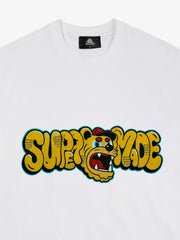Street Graffiti Trendy Tiger Head Font T-Shirt 