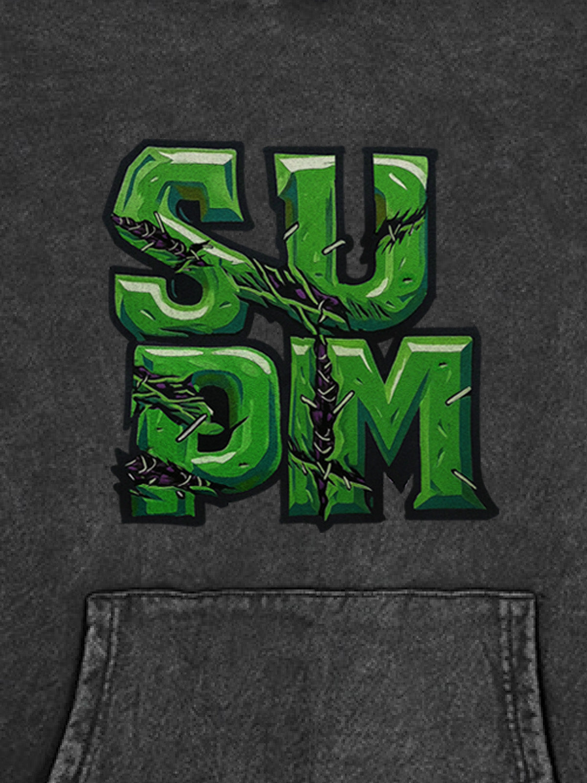 Supermade Green Thorn Font Hooded Sweatshirt 