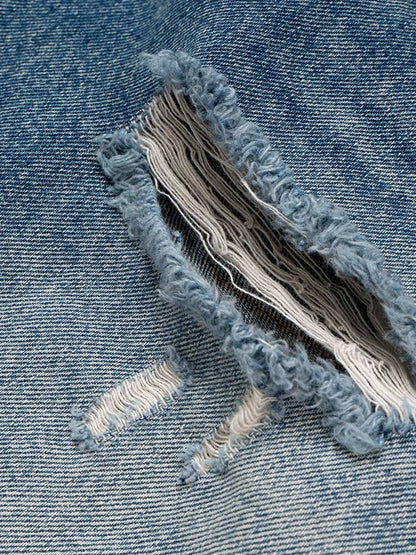 Street Ripped Denim Shorts 