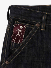 Pirate Skull Heavyweight Black Raw Denim Jeans