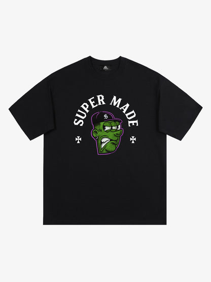 Graphic T-Shirt with Bold Monster Design for Casual Wear 