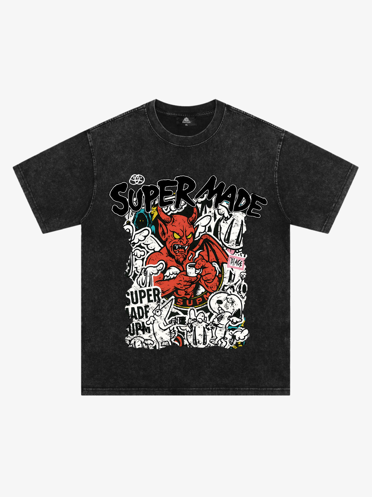 Street Devil Collage Pattern T-shirt 