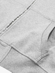 Streetwear Knight Horse Embroidered Cropped Zip-Up Hoodie