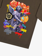 Retro Angel Statue Graffiti T-Shirt 