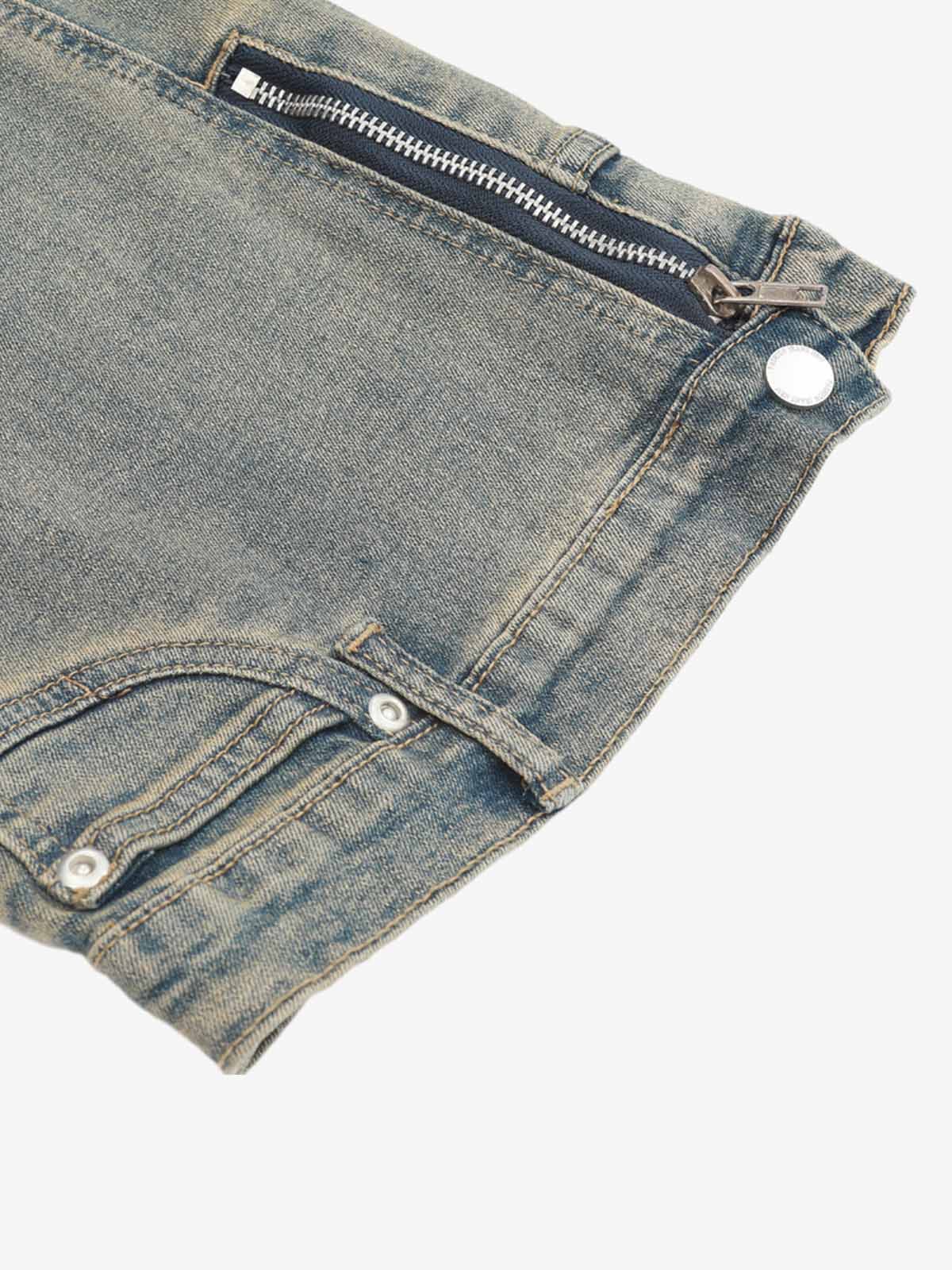 Inside-Out Washed Flared Jeans