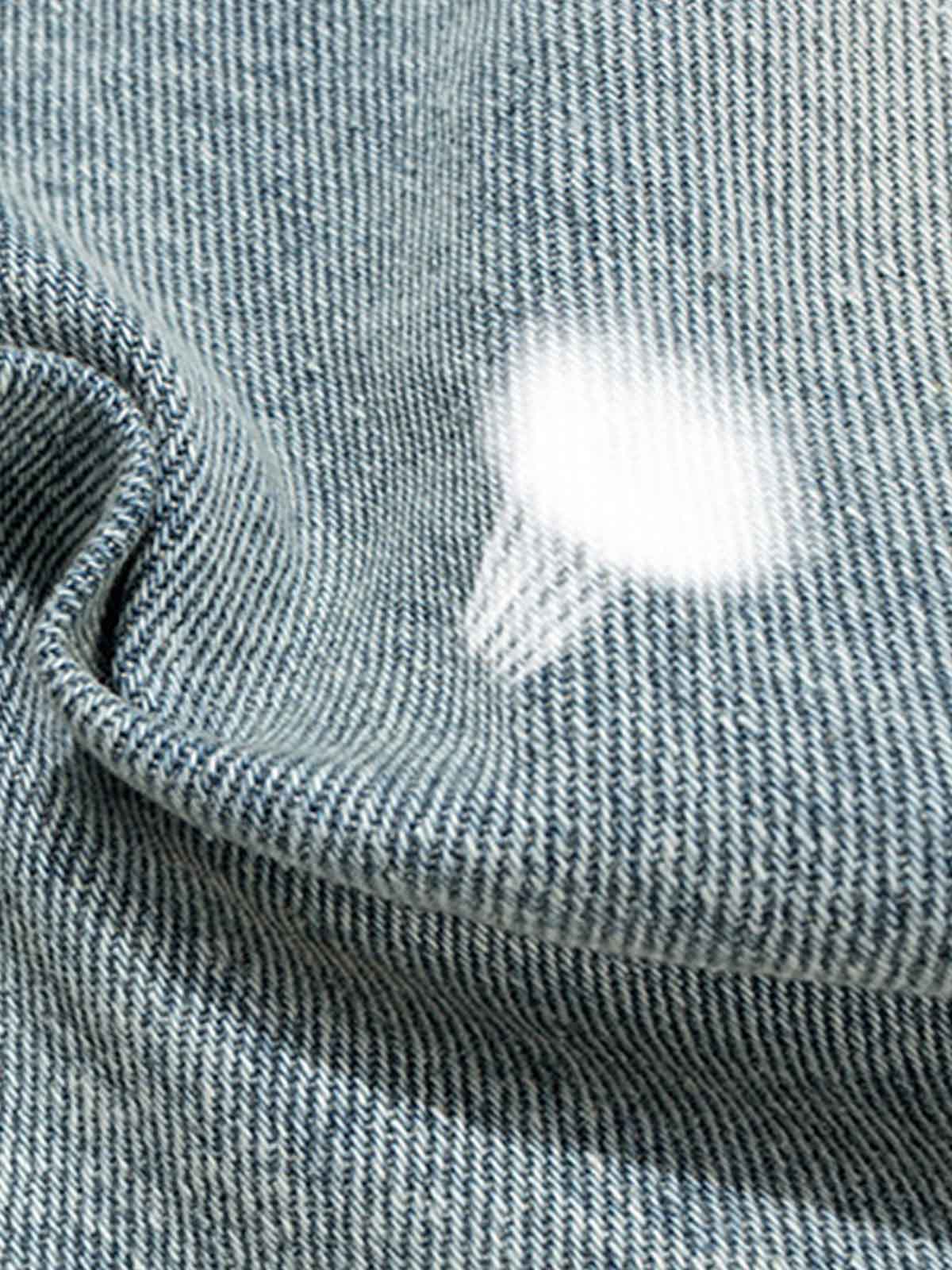 Light Wash Denim Wide Leg Cropped Pants High Waist Fashion Streetwear Style 