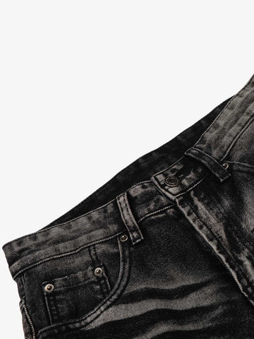 3D Whiskered Flared Jeans