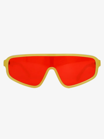 Futuristic Studded One-Piece Sunglasses