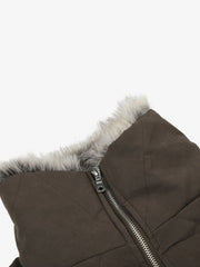 Faux-Fur Trim Quilted Puffer Coat