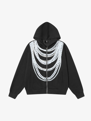 Stylish Chain-Embellished Hoodie for Modern Streetwear Enthusiasts 