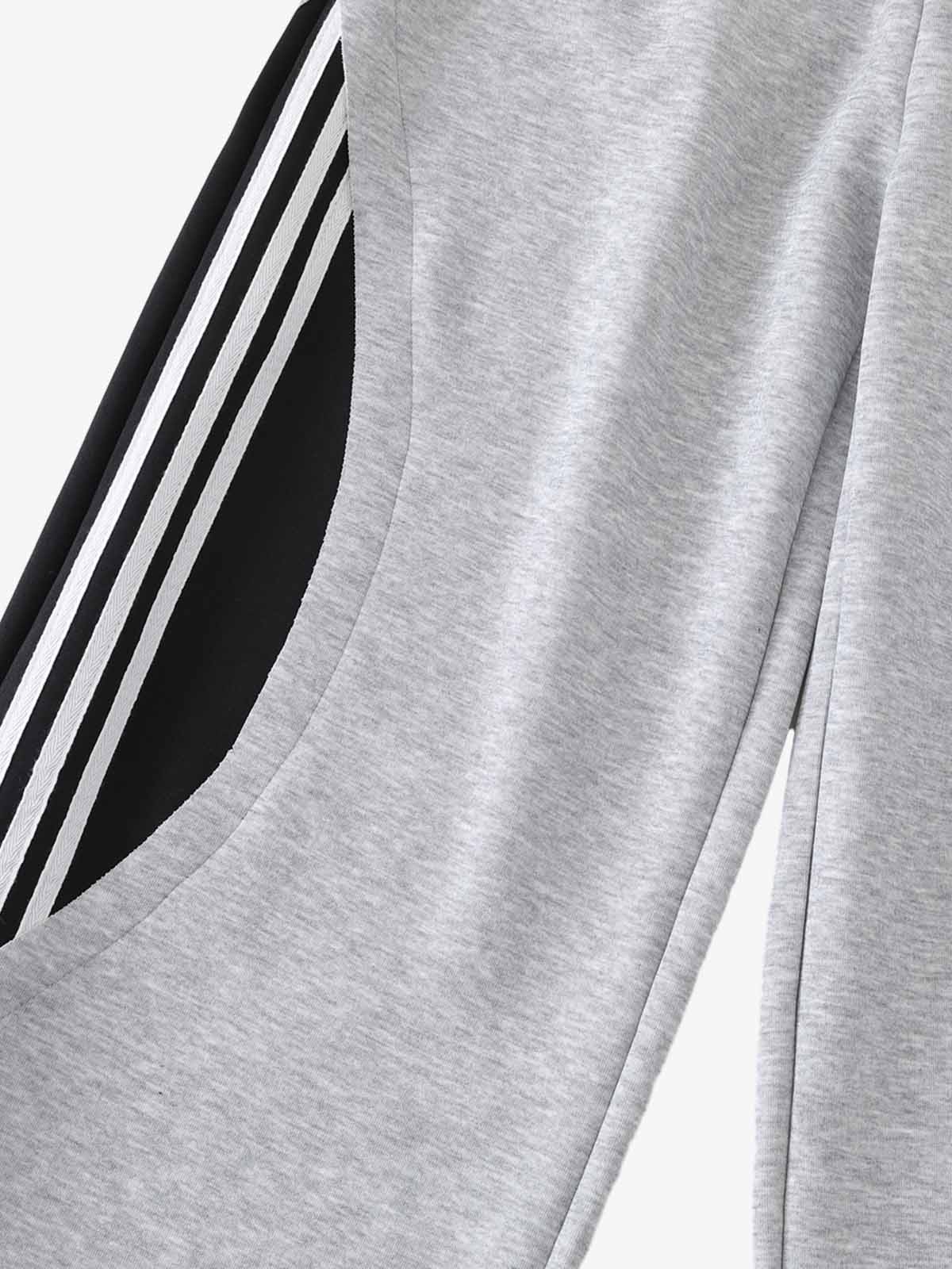 Layered Double-Waistband Wide-Leg Sweatpants 